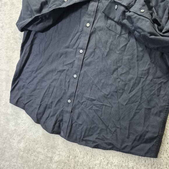 UNTUCKit Sherwood Flannel Shirt Mens 2XL Black Button Up Cotton Preppy Office - Picture 3 of 8